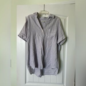 Madewell Light Gray Button-Up Shirt